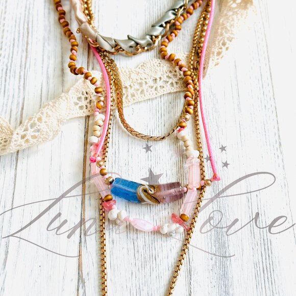 FREE PEOPLE Academia Layered Necklace NWT - Picture 5 of 6